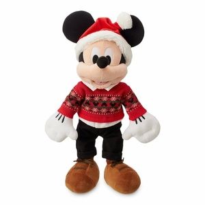 Disney Store 2018 Mickey Mouse Christmas Plush Doll Limited New